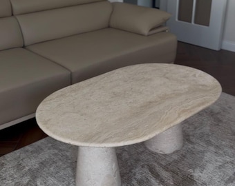 Salontafel van natuurlijk travertijn