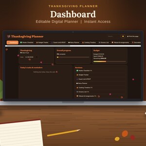 Mini-Web-App zur Planung von Thanksgiving (zum Ausdrucken) | Thanksgiving-Planer | Feiertagsplaner | Speiseplaner | Gästeliste | HTML-App