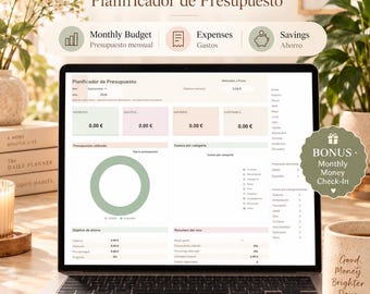 Budget Planner Spreadsheet | Planificador de Presupuesto | Expense & Savings Tracker | Excel Budget Template