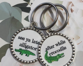 Alligator keychain • See ya later alligator • After while crocodile • Moving gift • Miss you gift • Friendship Gift