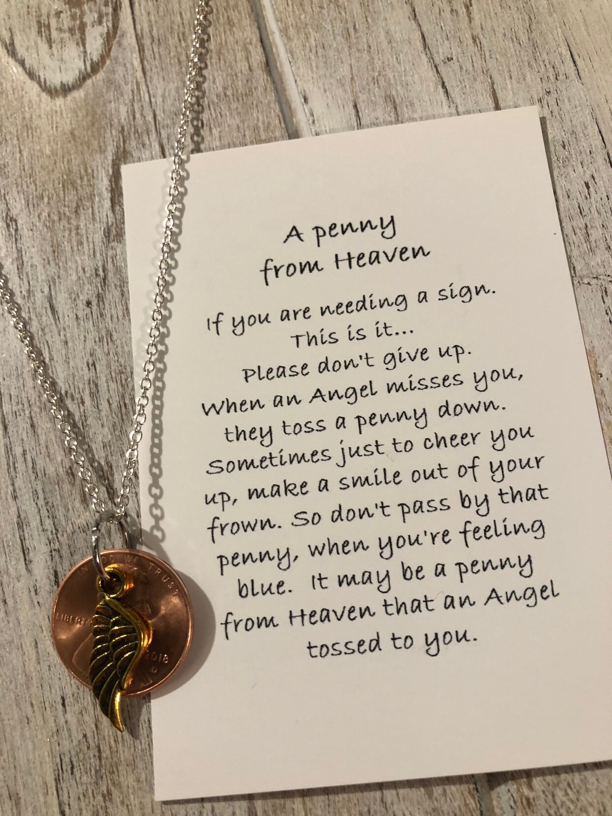 Memorial Necklace Penny Pennies From 