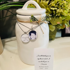Urn • Cremation Urn • Personalized urn photo charms • Memorial urn keepsake charms • Ashes charms • Cremation charms •  Unique memorial Urn