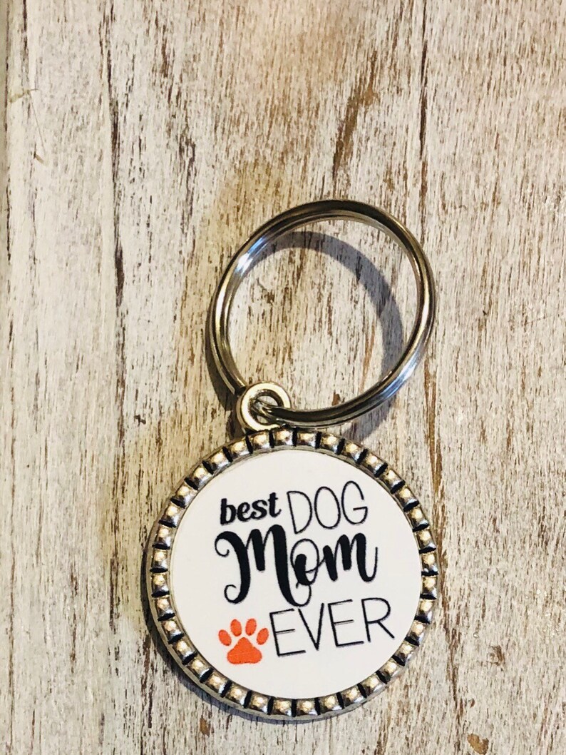 Best dog mom ever keychain dog mom keychain fur mama gift Etsy
