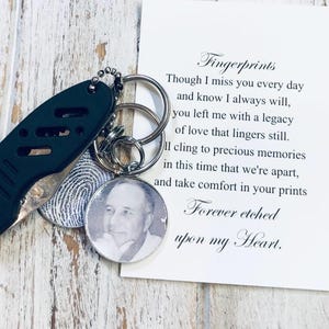 Personalized Pocket knife • Fingerprint knife • Thumbprint knife • Mens memorial gift • Photo Memorial gift • In memory gift • Keepsake gift