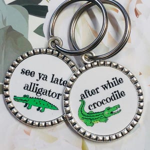 Alligator keychain • See ya later alligator gift • After while crocodile • Moving gift • Miss you gift • Friendship Gift • Later gator •