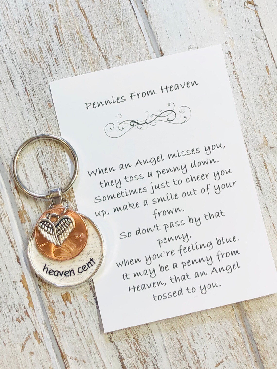 Memorial Keychain in Memory Keychain Condolence Gift Etsy