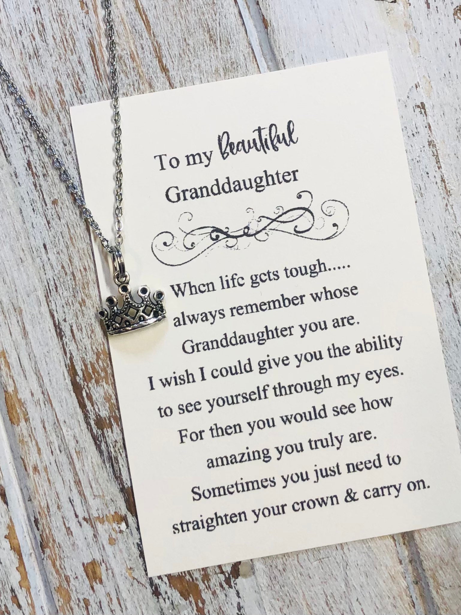 To My Beloved Granddaughter Necklace - Always Remember I Love You - Ne