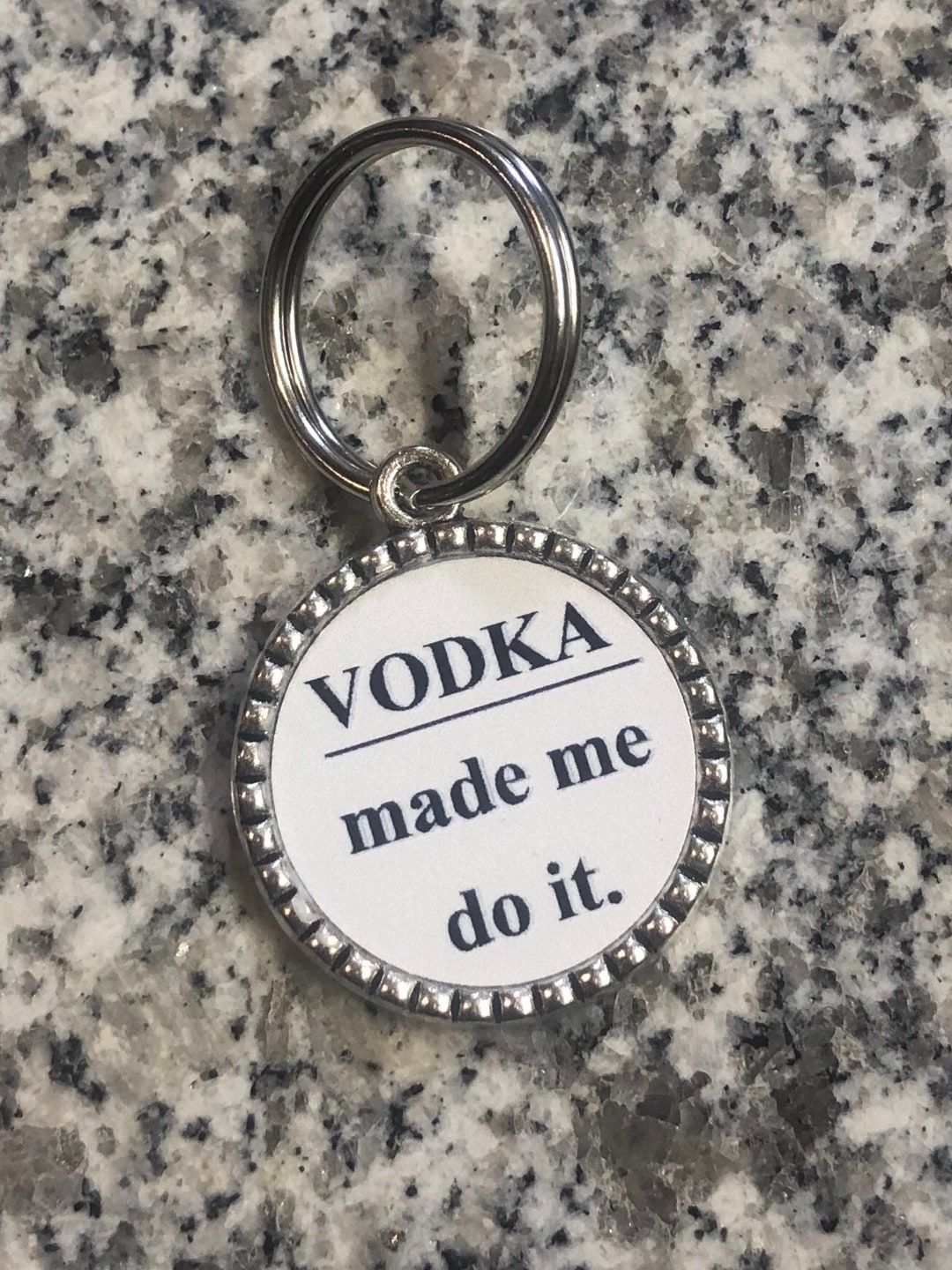 Vodka keychain Vodka lover Friendship gift Alcohol Drinking Funny