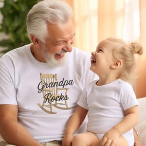 Grandpa Rocks, Papa Rocks, Grandpa T shirt, Grandpa Apparel, Rocking Chair Design, Best Grandpa, Best Papa, Papa T shirt