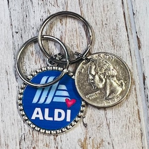 Aldi Quarter • Aldi keychain • Personalized Aldi keychain • Aldi coin • Choose Aldi design or add your own special photo or both