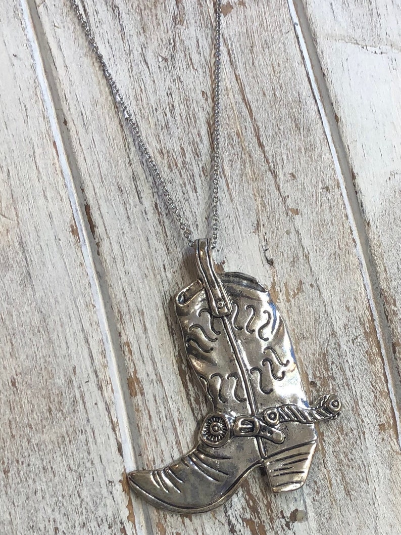 cowgirl boot necklace