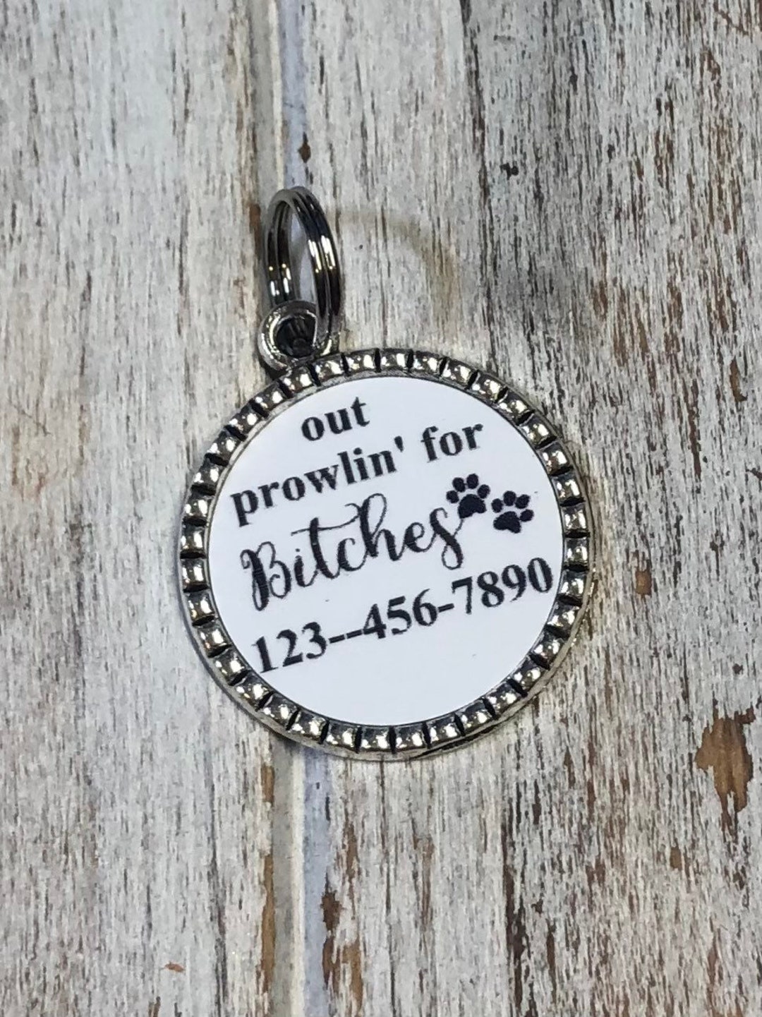 Dog Tags Dog Collar Charm Pet Collar Charms Pet ID Out Prowlin for