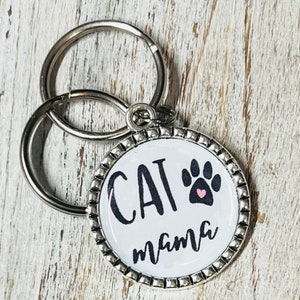 Cat mom gift • Cat Mama keychain • Cat lover gifts  • Crazy cat lady gifts • Cat Mom Keychain • Gift for Cat Mom • Mother’s Day cat mom