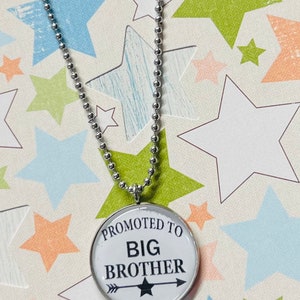 Big brother necklace • Promoted to big brother • Birth announcement • Baby announcement • Big bro necklace • Baby reveal • Big Brother gift