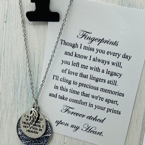 Fingerprint Jewelry • Fingerprint Necklace • Thumbprint Necklace • Actual Fingerprint Charm • Memorial Jewelry • In memory jewelry •