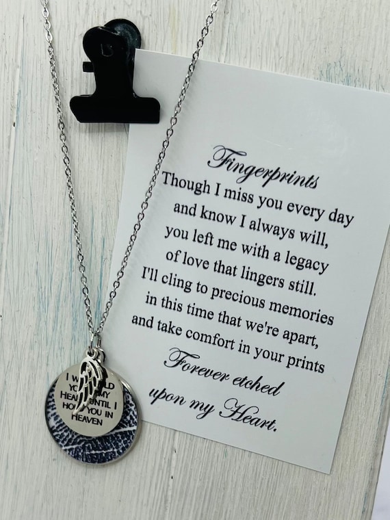 Fingerprint Jewelry Fingerprint Necklace Thumbprint Necklace