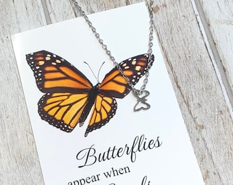 Butterfly necklace • Butterfly Memorial necklace • Butterfly gift • Butterfly jewelry • Memorial gifts • In memory gift • Memorial jewelry