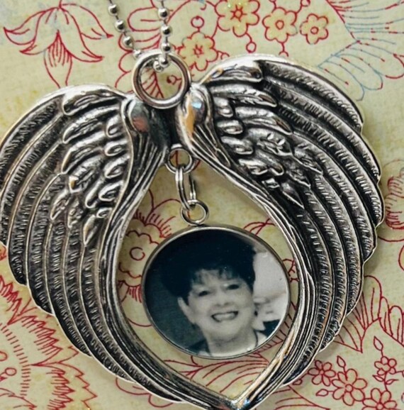Guardian Angel Car charm • Rear view mirror car charm • Guardian Angel  picture charm • Angel photo car charm • Car accessories