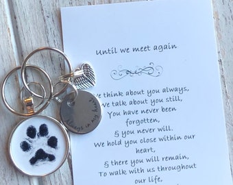 Pet Loss Memorial • Pet Loss Keychain • Paw Print Keychain • Paw Print Memorial • In memory of Dog • Pet Memorial