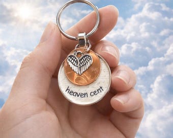 Memorial gift • In Memory keychain • Loss of loved one • Sympathy Gift • Pennies from Heaven • Heaven sent • Angel Pennie’s • Guardian Angel