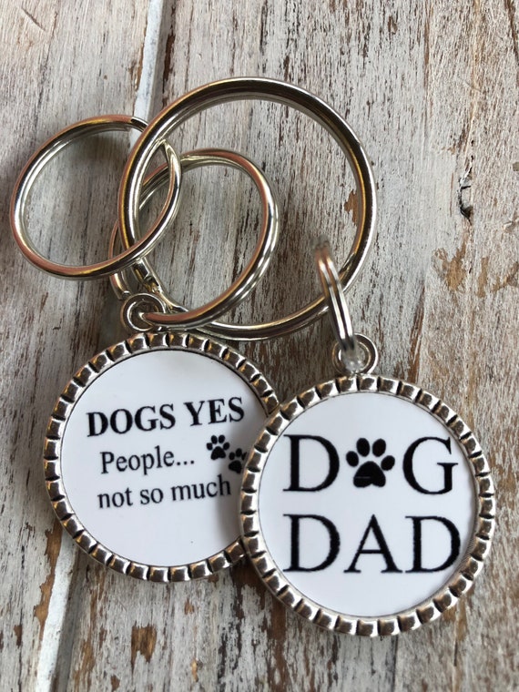 Dog Dad Keychain Dog Dad Dog Dad Keychain Chain From Dog Dogs Yes