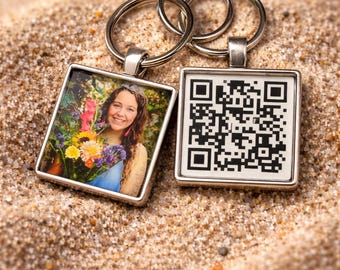 Voice Recording QR code • Audio gift • Special message • Voice & Photo keychain • Recording Gift • Memorial voicemail • Scan to hear message