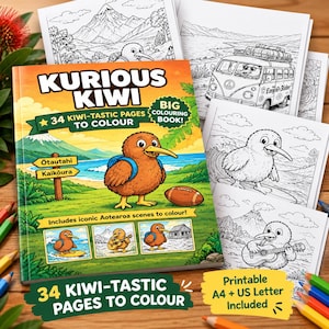 New Zealand Colouring Book - Etsy