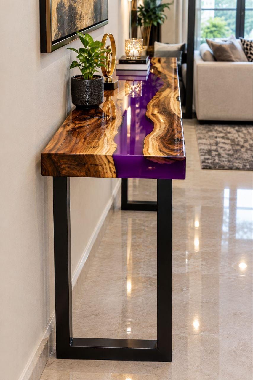 Epoxy Console Table - Etsy