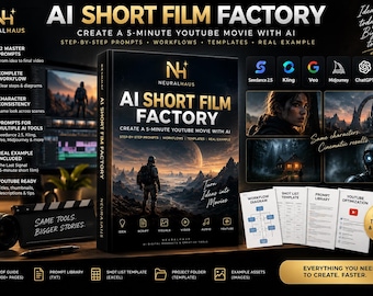 AI Short Film Factory PRO | Flux de travail complet pour Seedance, Kling, Veo (Téléchargement numérique)