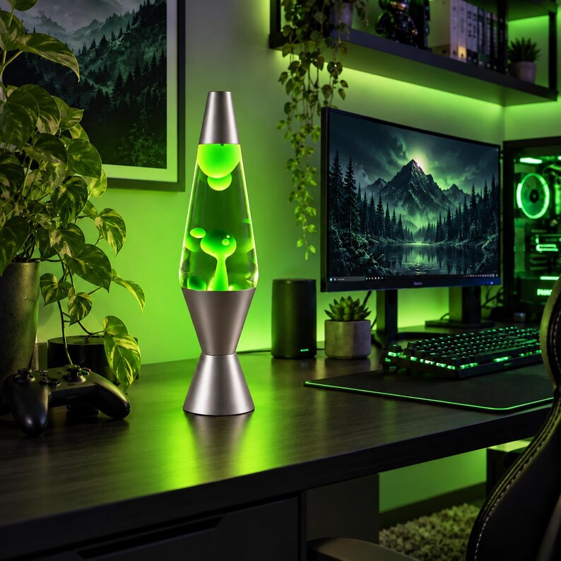 green lava lamp, vintage lava lamp, unique lava lamp, black lava lamp, retro lava lamp, colorful lava lamp, gaming room decor, bedside lamp, groovy decor, Y2K room decor, ambient lighting, aesthetic bedroom decor, colorful lamp, desk light, gift for him, unique lava lamp, gaming room decor, Unique Gift for Teens, Housewarming Gift, Holiday Gift for Teen Girl, Gift for Teen Boy, Hypnotic Wax Lamp, retro motion lamp, wax lamp, aesthetic room decor, bedroom night lamp, unique home decor