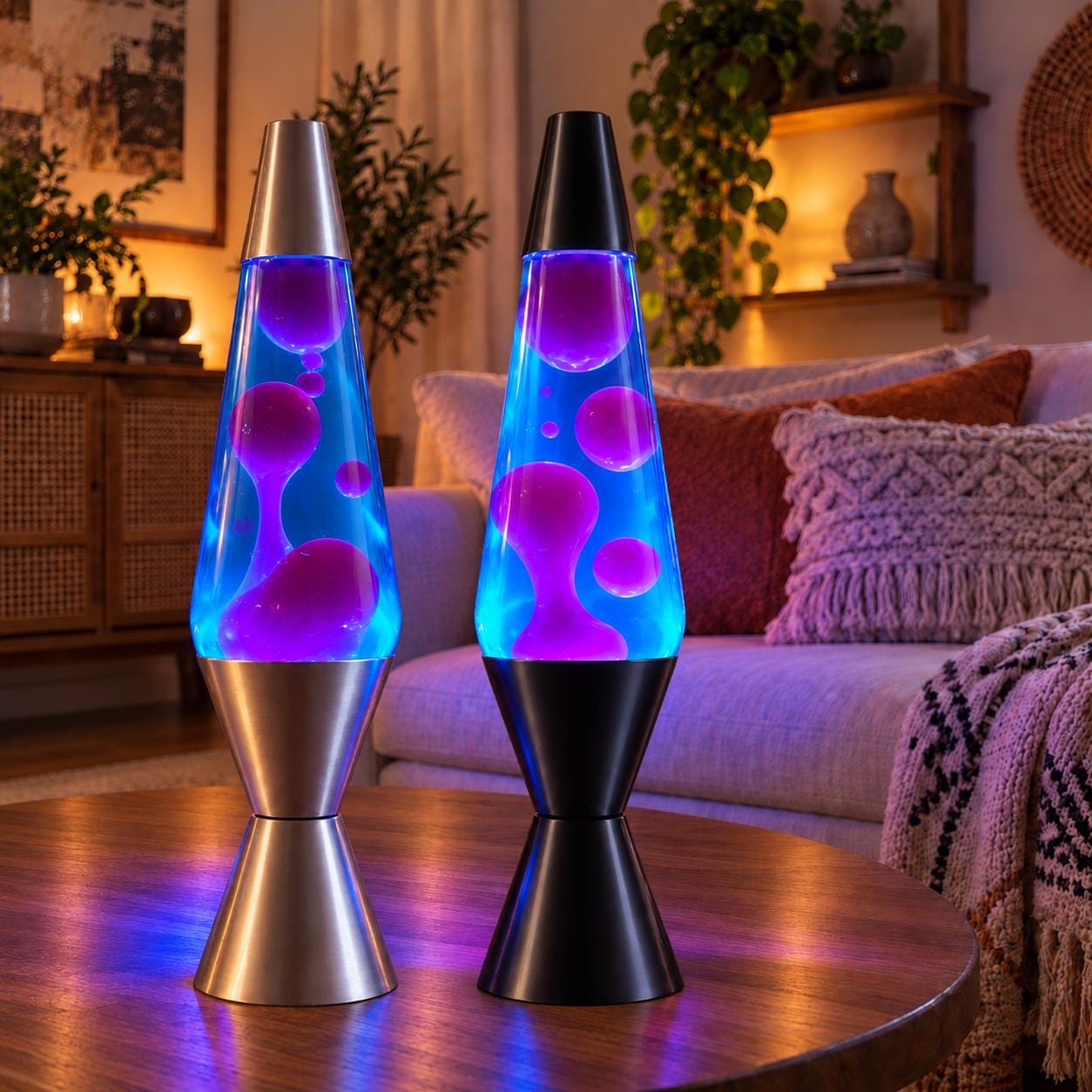 Vintage Purple Lamp - Etsy