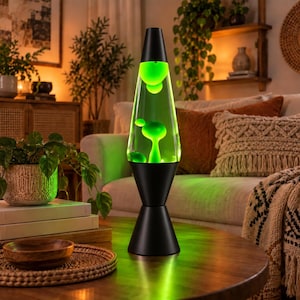green lava lamp, vintage lava lamp, unique lava lamp, black lava lamp, retro lava lamp, colorful lava lamp, gaming room decor, bedside lamp, groovy decor, Y2K room decor, ambient lighting, aesthetic bedroom decor, colorful lamp, desk light, gift for him, unique lava lamp, gaming room decor, Unique Gift for Teens, Housewarming Gift, Holiday Gift for Teen Girl, Gift for Teen Boy, Hypnotic Wax Lamp, retro motion lamp, wax lamp, aesthetic room decor, bedroom night lamp, unique home decor