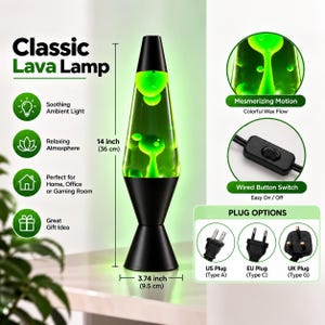 green lava lamp, vintage lava lamp, unique lava lamp, black lava lamp, retro lava lamp, colorful lava lamp, gaming room decor, bedside lamp, groovy decor, Y2K room decor, ambient lighting, aesthetic bedroom decor, colorful lamp, desk light, gift for him, unique lava lamp, gaming room decor, Unique Gift for Teens, Housewarming Gift, Holiday Gift for Teen Girl, Gift for Teen Boy, Hypnotic Wax Lamp, retro motion lamp, wax lamp, aesthetic room decor, bedroom night lamp, unique home decor