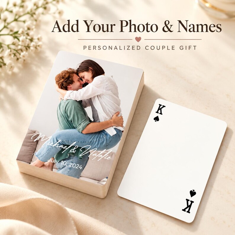 Personalized Playing Cards Wedding Guest Book Alternative Custom Photo ...