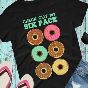 Donut svg, sixpack donut illustraties, ontbijt donut sublimatie, png, dxf, svg, bestand knippen