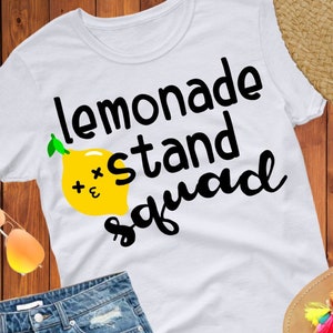 Lemonade Stand Squad svg, Lemon Clip Art, Lemonade Sublimation, svg, dxf, png, Cut Files