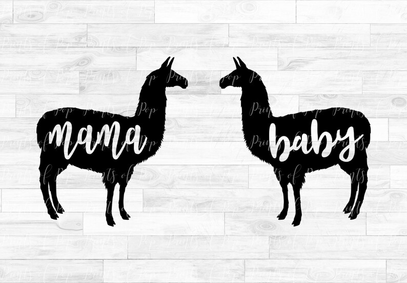 Download Mama Llama svg Baby Llama Clip Art Llama Sublimation svg ...