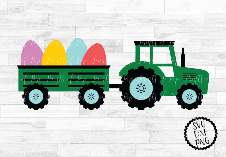 Download Tractor Svg Easter Eggs Clip Art Easter Sublimation Svg Etsy
