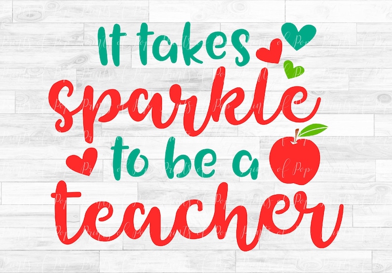 Download Teacher svg It Takes Sparkle to be a Teacher Clip Art | Etsy