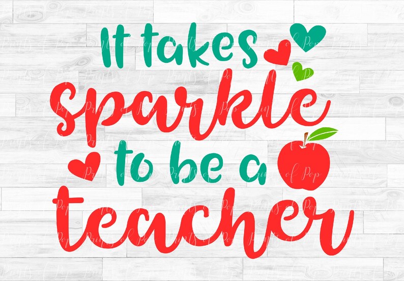 Download Teacher svg It Takes Sparkle to be a Teacher Clip Art | Etsy