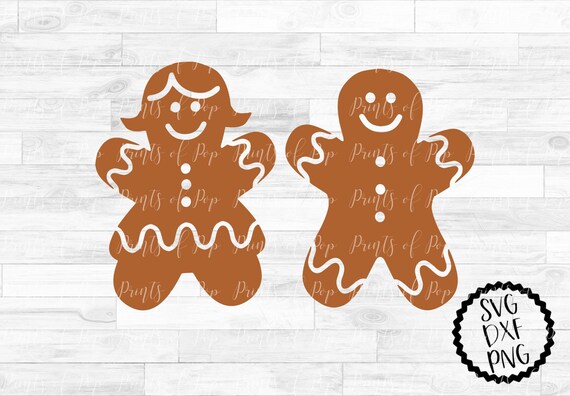 Download Gingerbread Man Svg Gingerbread Woman Clip Art Christmas Etsy