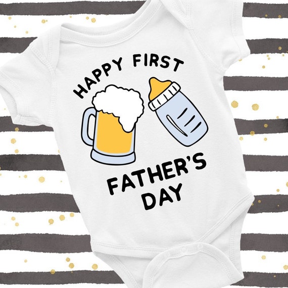 Download Happy First Father S Day Svg Baby Bottle Beer Clip Art Etsy