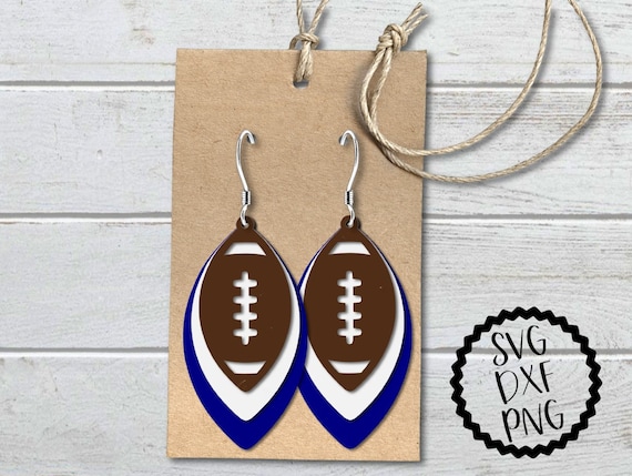 Download Free Football Earrings Svg Football Earrings Clip Art Svg Dxf Etsy SVG Cut Files