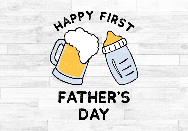 Download Happy First Father's Day svg Baby Bottle Beer Clip Art | Etsy