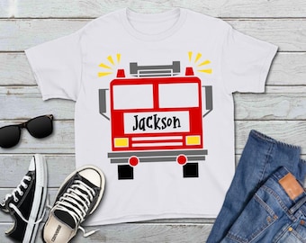 Fire Truck SVG: Fireman Clipart, Cut Files (Digital Download)
