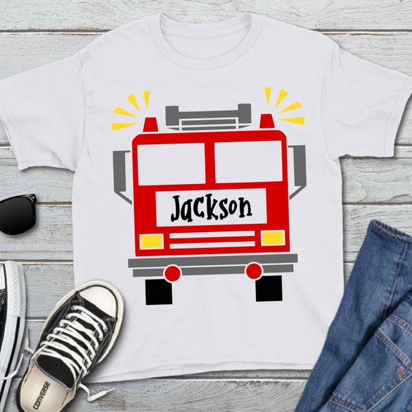 Fire Truck SVG: Fireman Clipart, Cut Files (Digital Download)