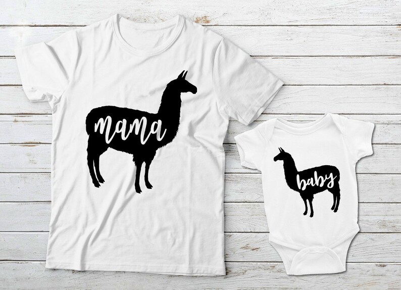 Mama Llama svg Baby Llama Clip Art Llama Sublimation svg ...