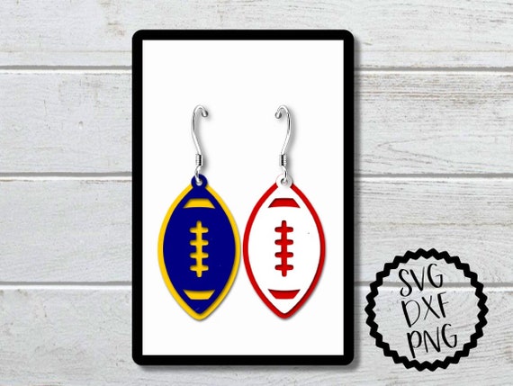 Download Free Football Earrings Svg Football Earrings Clip Art Svg Dxf Etsy SVG Cut Files