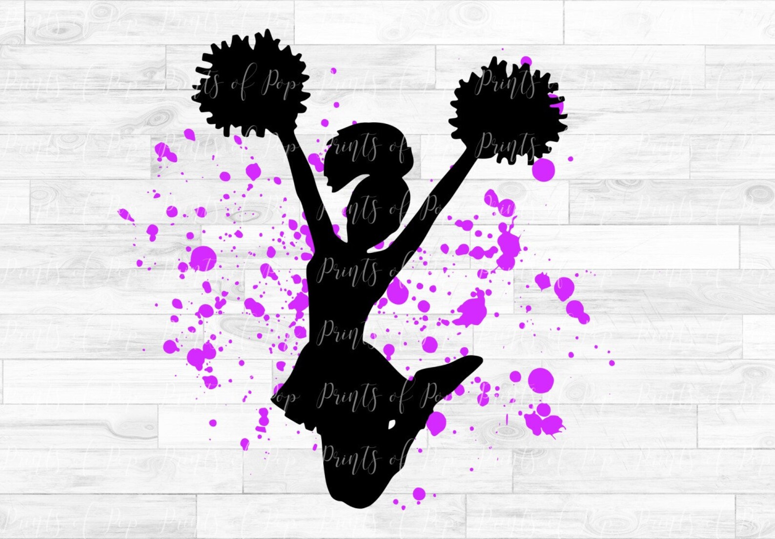 Cheer Svg Paint Cheerleader Svg Dance Pompoms Sports Etsy