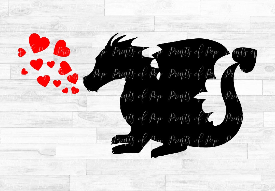 Dragon Svg, Hearts Clip Art, Valentine's Day Sublimation, Svg, Dxf, Png ...
